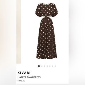 Kivari Polkd Dot Dress worn one time
